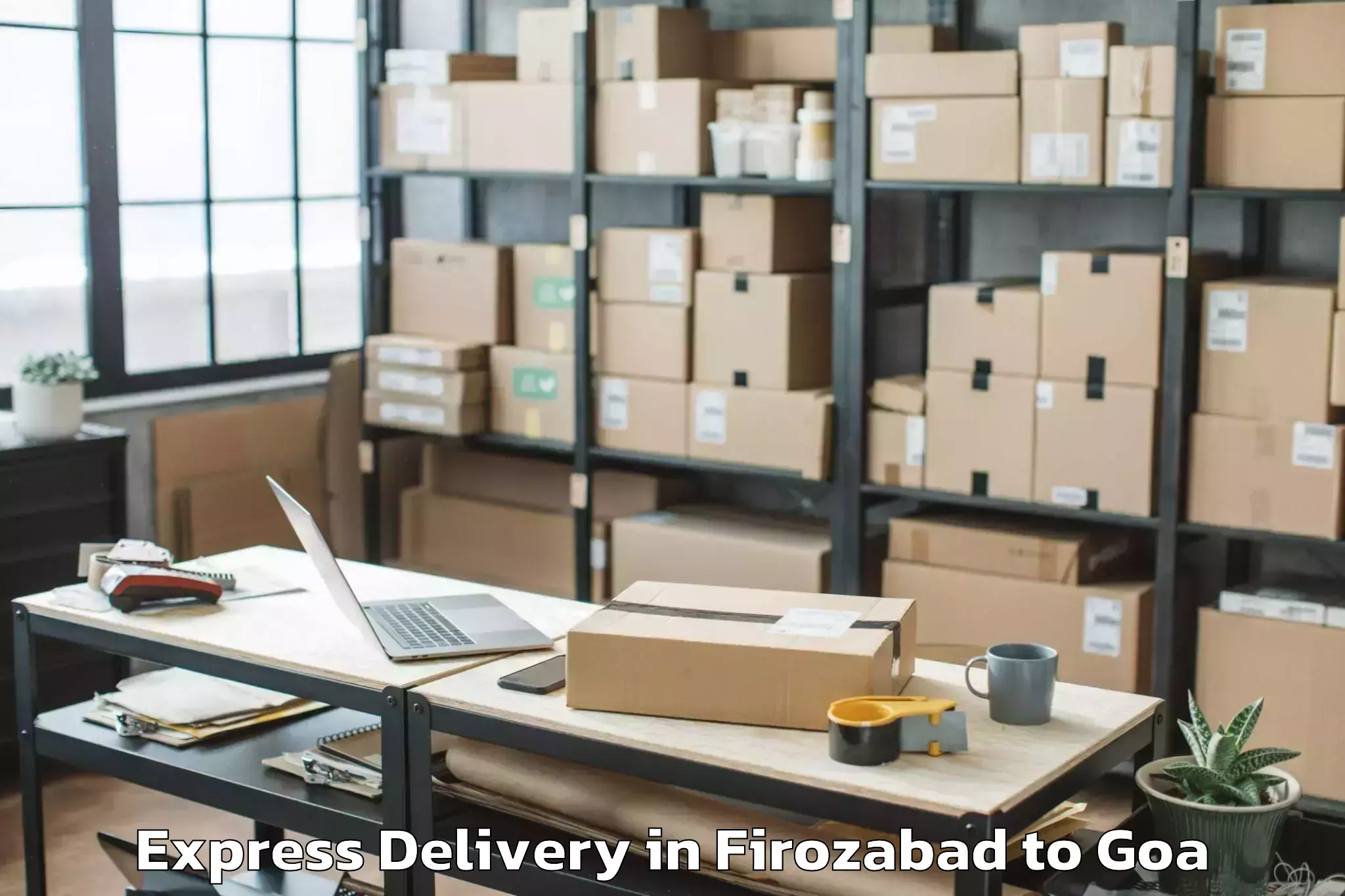 Top Firozabad to Dicholi Express Delivery Available